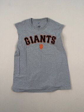 San Francisco Giants Sleeveless Tank Gray MLB Y2K Streetwear Vintage Tee